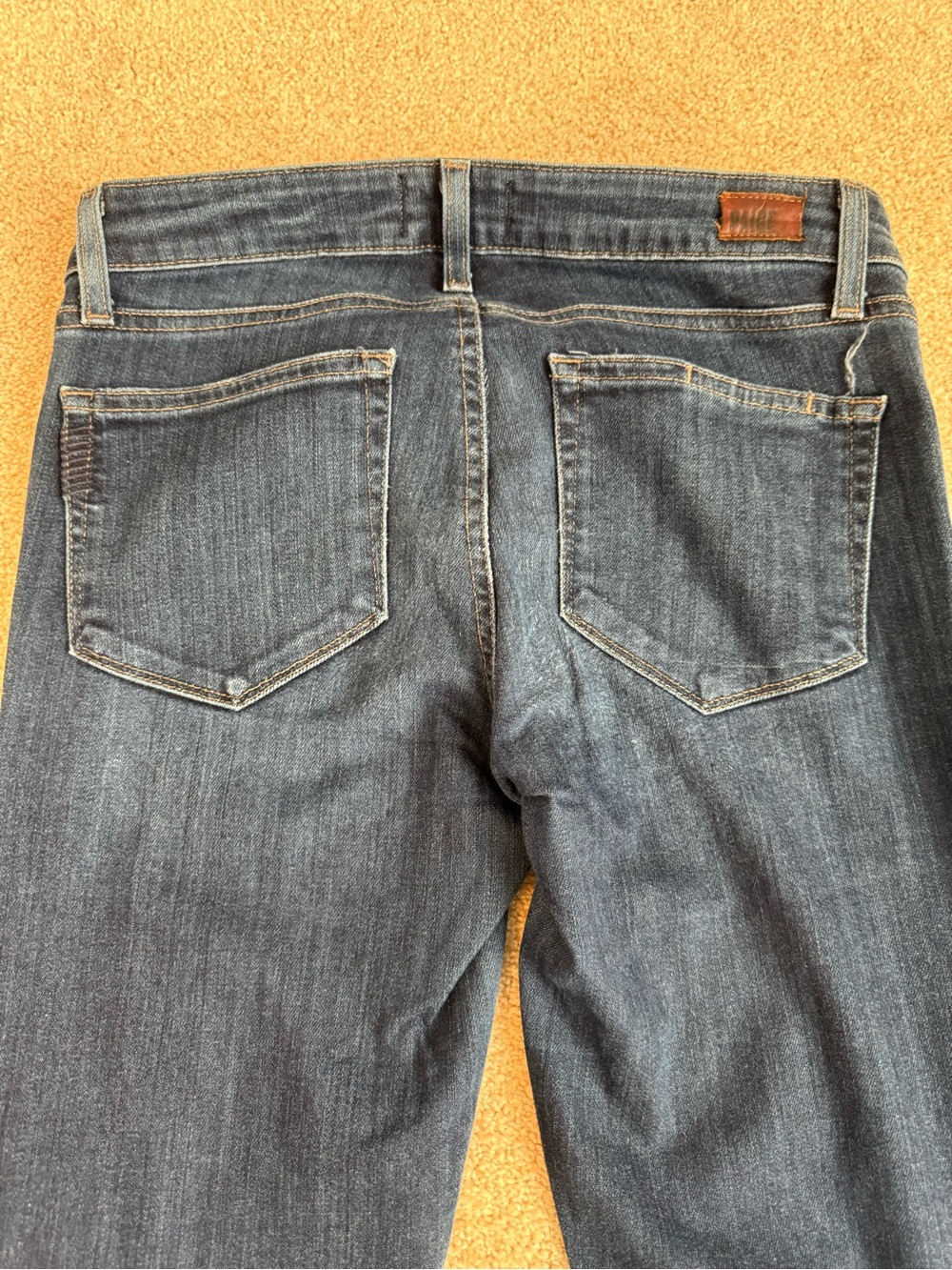 PAIGE Women’s Straight-Leg Jeans in Dark Blue Wash